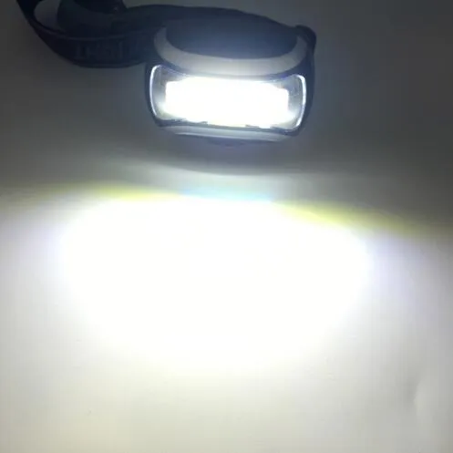 Mini Waterproof 600Lm COB LED Headlight 3xAAA Headlamp Bike Bicycle Head light with Headband for Camping Hiking Biking Kids