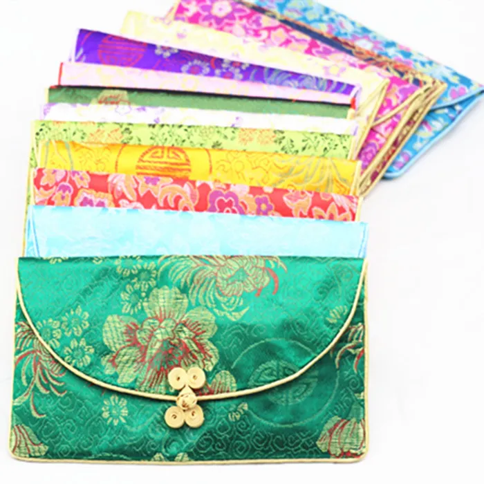 Chinês nó Brocade De Seda 3 Conjunto Pequeno Zip Sacos para o Presente de Carteira com o Saco Da Bolsa Da moeda pacote De Papel guardanapo Vintage Pulseira Colar Bolsa De Armazenamento