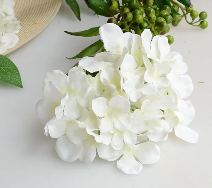 5.9" Silk Hydrangea Flowers Heads DIY Artificial Flower Ball Wreath Garland Wall Made DIY Accessory for Home Wedding Decoration 