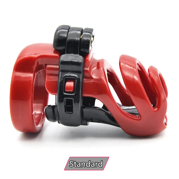 New 3D Design Resin Standard Male Device Penis Lock Adult Bondage Cock Cage With 4 Size Penis Rings Belt Sex Toy For Men8460167
