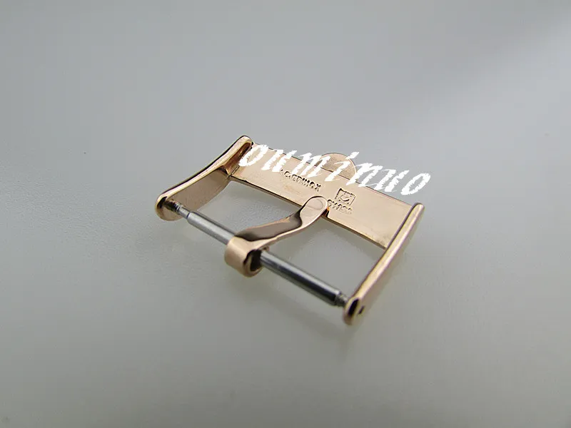 16mm 18mm 20mm New highquality Rose Gold Polished Watch Band Strap Pin Buckle For Omega Watch1283494