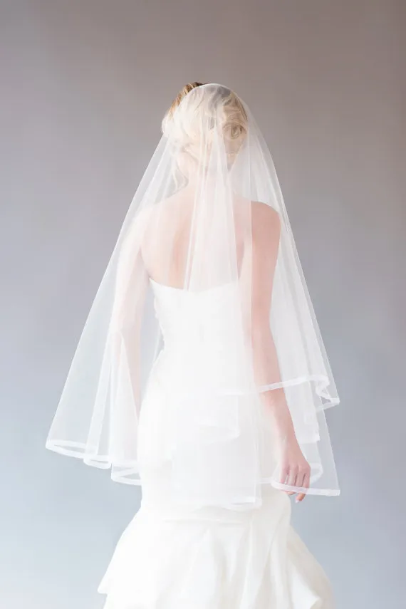 Novos véus de casamento mais vendidos duas camadas de alta qualidade branco marfim linha véu para wedding atacado acessórios