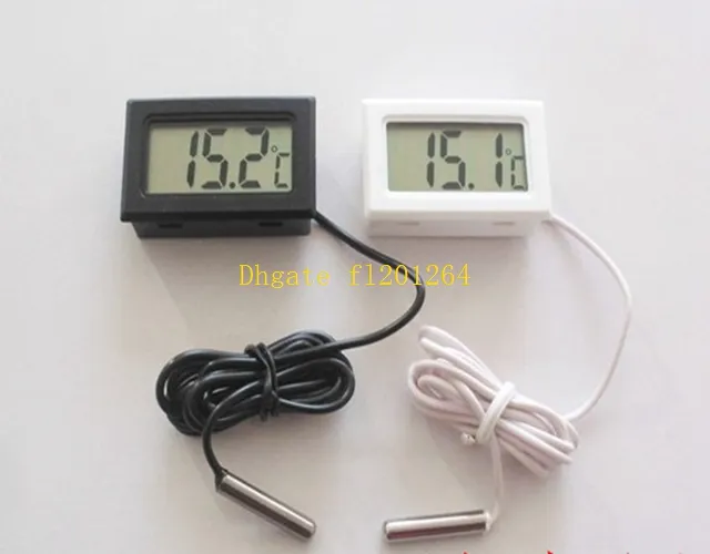 / gratis frakt hote försäljning LCD elektronisk fisketank Vattendetektor termometer akvarium digital termograf