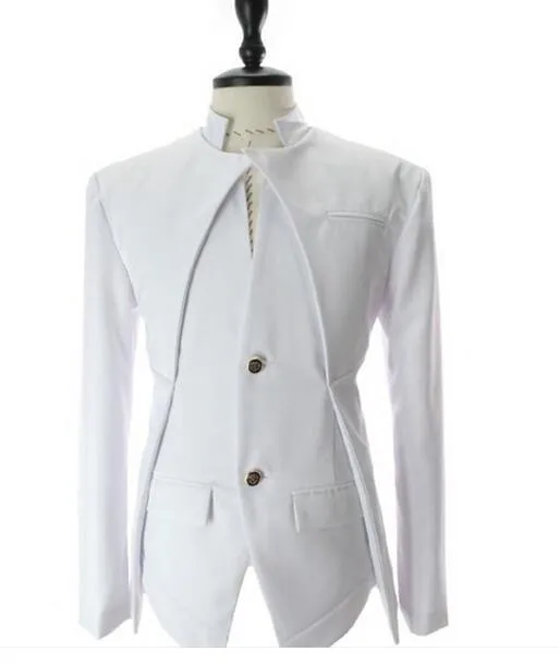 Sonbahar Yeni Moda erkek Blazer Moda Elbise Erkekler Blazers Ince Casual Ceket Beyaz Düğün Blazers Erkekler