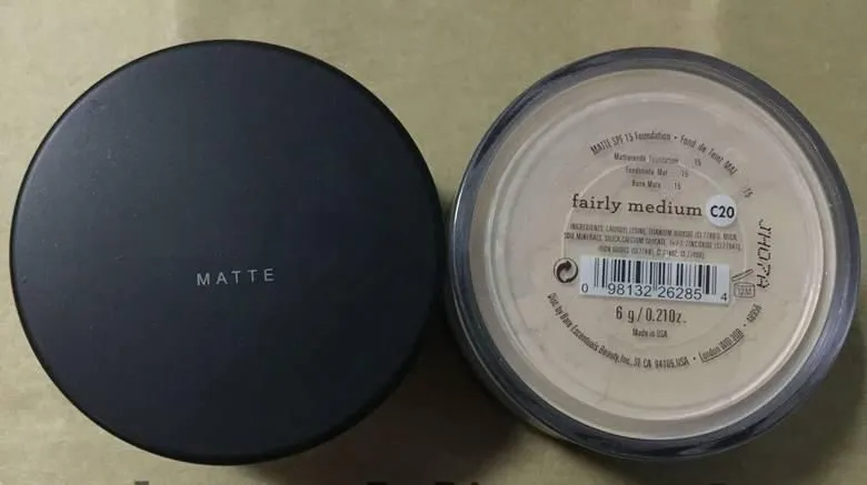 Matte makeup Minerals original Foundation Fair c10/fairly medium C20/medium C25/fairly light N10/Light W15/medium beige N20/medium tan