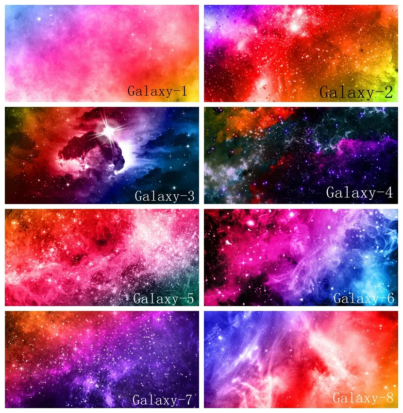 Verschillende kleuren Galaxy Design Vinyl Auto Wrap Film met lucht Gratis Wrap Folie Gedrukt Vinyl Wrap Stickers Hele Auto Dekking Folie 1.52x30m / Roll