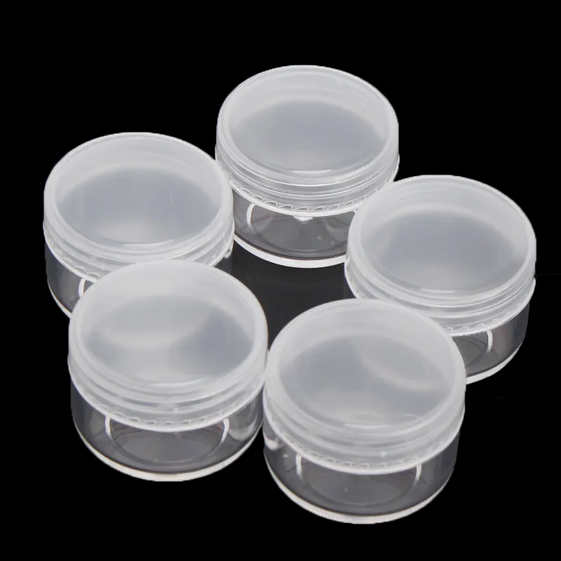 Wholesale Outdoor Travel Portable Clear Transparent Empty Makeup Cosmetic Sample Case Holder Storage Containers Small Round
