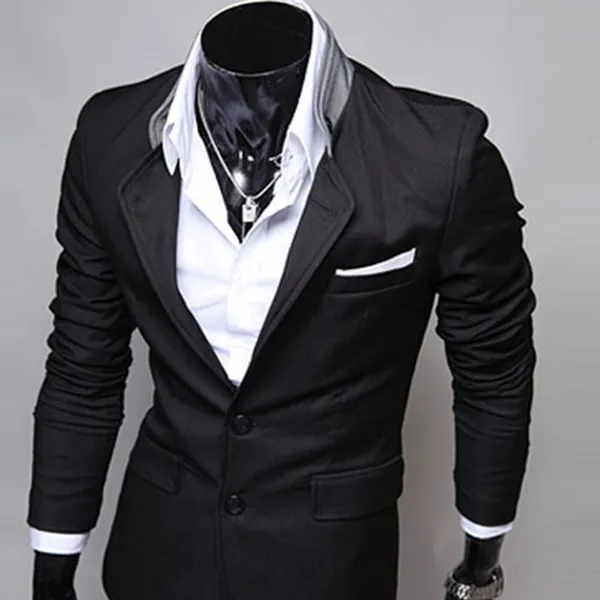 S5Q Mens Casual Clothes Slim Fit Stylish Suit Blazer Coats Jackets ...