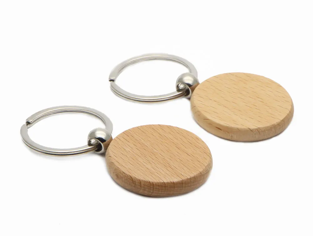 1.57" Blank Key Chain Cheap Keychain Personalized Custom Name keyring Wood key ring KW01Y FREE SHIPPING