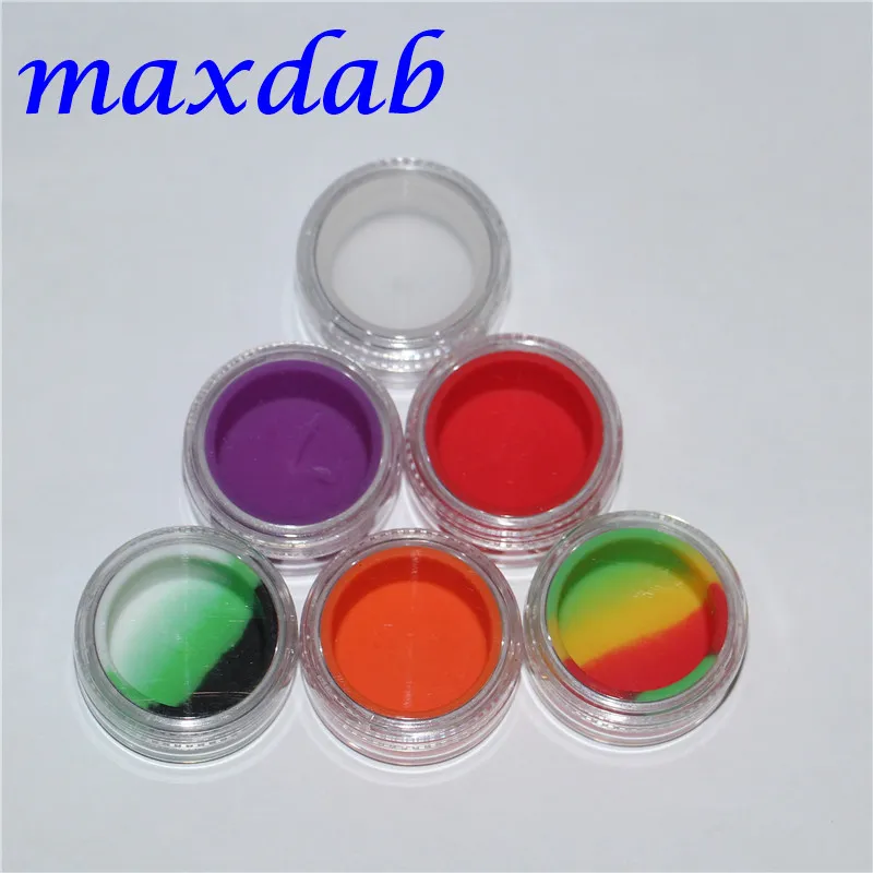 Новые 3ML Акриловые восковые контейнеры Силиконовые банка DAB Wax Контейнеры силиконовые DAB Барные стеклянные нефтяные контейнеры с бесплатным