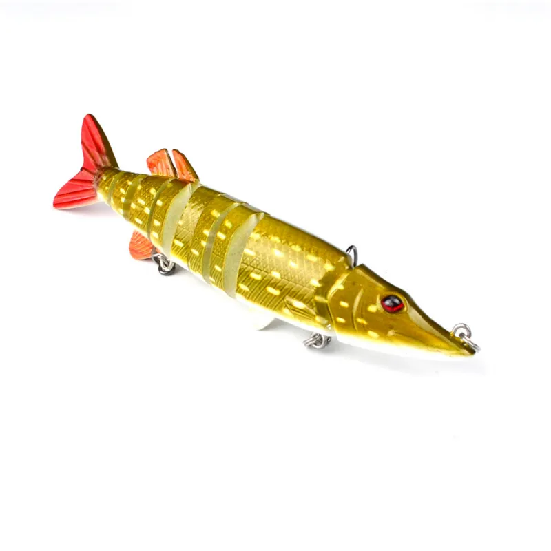 DHL levering groot formaat kunstaas 6 kleur nieuwste multi -gewricht bass plastic visserij lokt swimbait gootsteen haken tackle 20,7 cm 66g