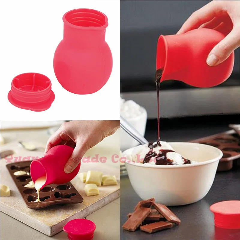 Gros-Pratique Silicone Chocolat Melting Pot Moule Beurre Sauce Lait Cuisson Verser 2015 nouvelle arrivée