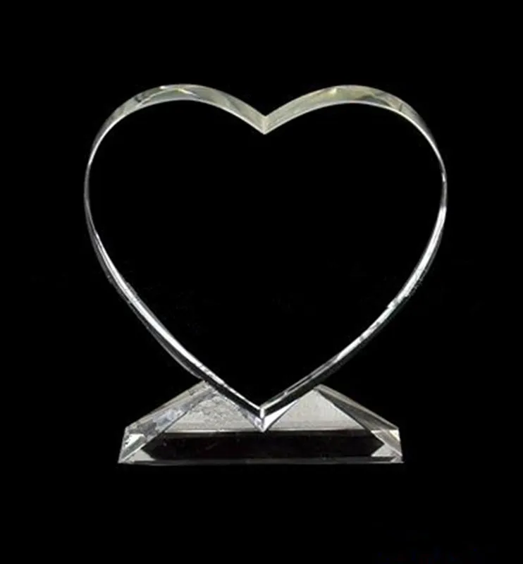 Crystal Love Color Crystal White Ambryo Processing Custom 10 cm Heartshaped Crystal Creative Gift Place Aborn Wedding Decoration 5318555