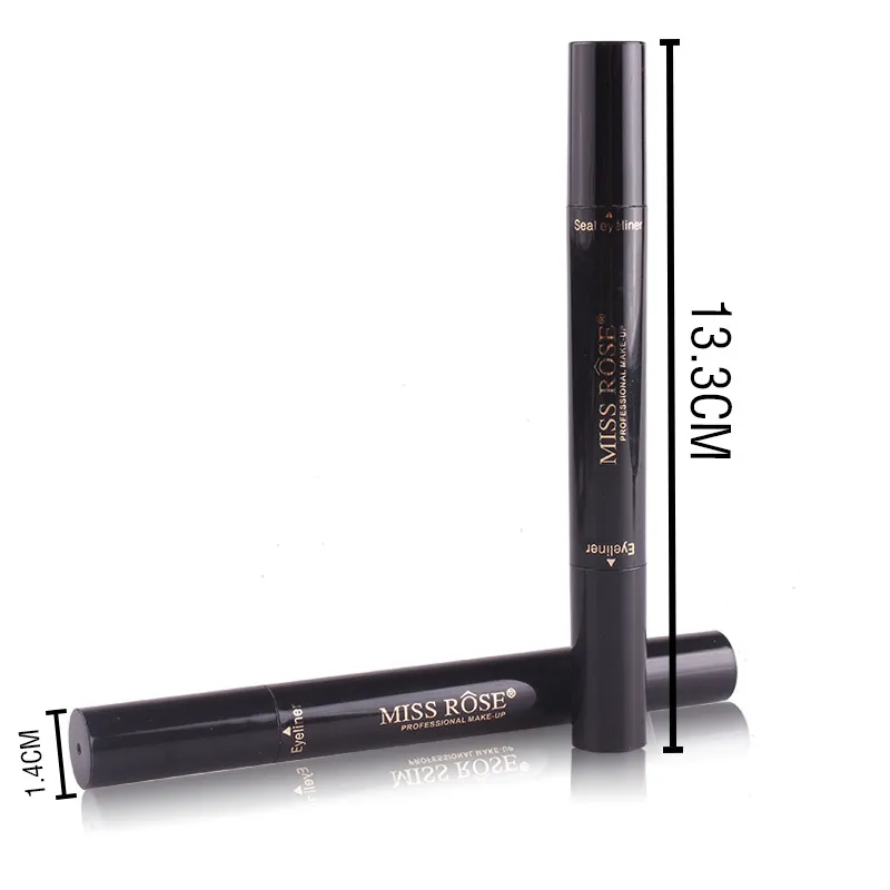 Miss Rose brand makeup liquid eyeliner pencil quick dry waterproof eye liner black color with stamp beauty eye pencil