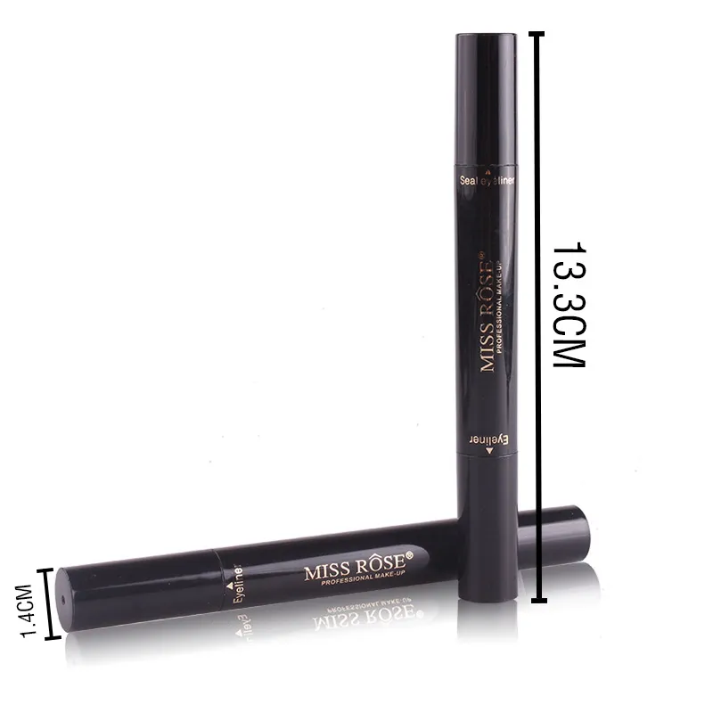 Miss Rose brand makeup liquid eyeliner pencil quick dry waterproof eye liner black color with stamp beauty eye pencil2459521