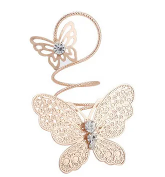 Butterfly Rhinestone Ringar Kvinnor Smycken Silver Guldfärg Söt Cluster Ringar Jewerly Tillbehör Julklapp DHL