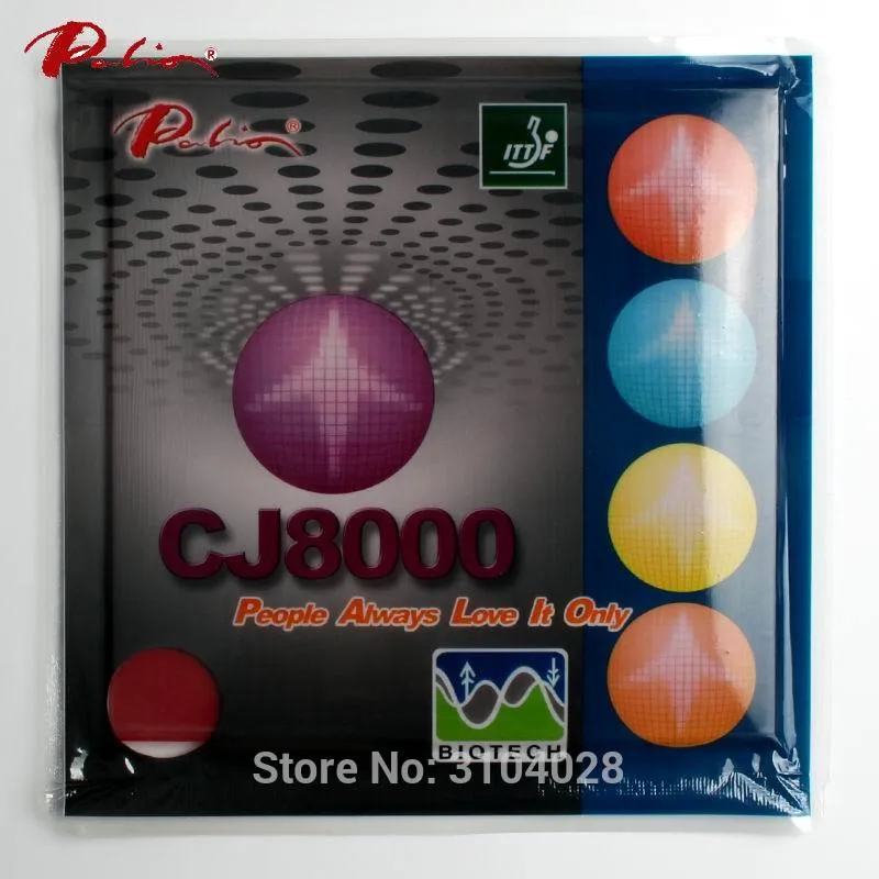 Wholesale-パリオオフィシャル長期CJ8000 36-38卓球ゴムバイオテクステクニロジーループスティッキー卓球テニスラケット