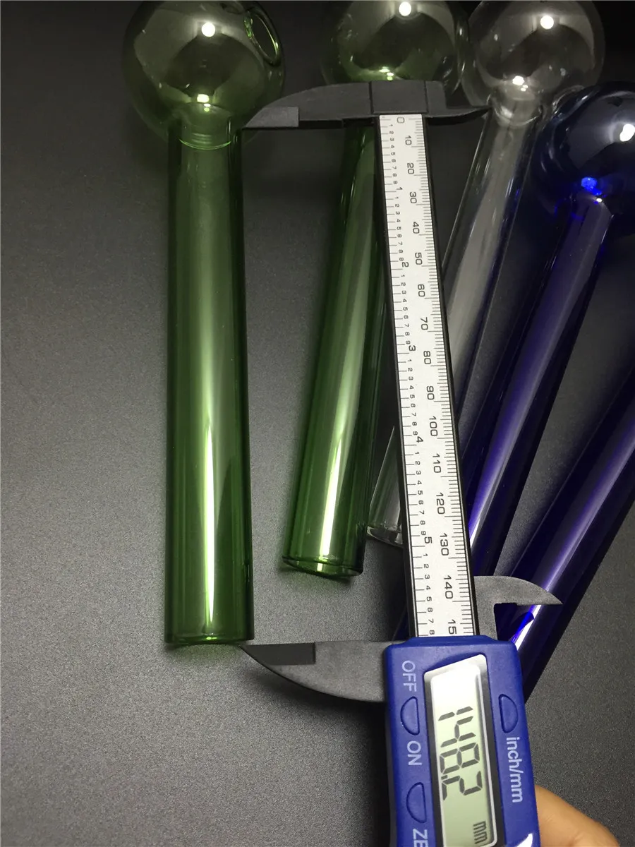 ガラスオイルバーナーガラス喫煙パイプ手ハーブパイプタバコ管50mmボール厚ガラスパイプ送料無料