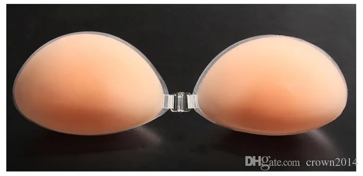 Sexy Invisible Desnudo Sujetador Barato autoadhesivo sin tirantes de silicona Sujetador Sujetador Tamaño A B C D Envío gratis para boda Corset Push Up accesorios