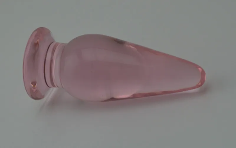 Pink Glass Anal Pleasure Pärlor Butta Plug i vuxna spel för par erotiska anus sexleksaker för kvinnliga män gay4110808