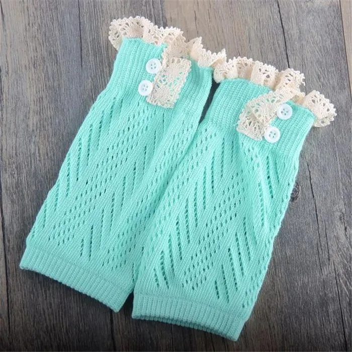 New Hot Sell Warmers Perna Bebê Bebê Oco-Out Lace Pés Quentes Conjunto de Botões Algodão Pernas Curtas Bota Algemas Baby Socks 2778