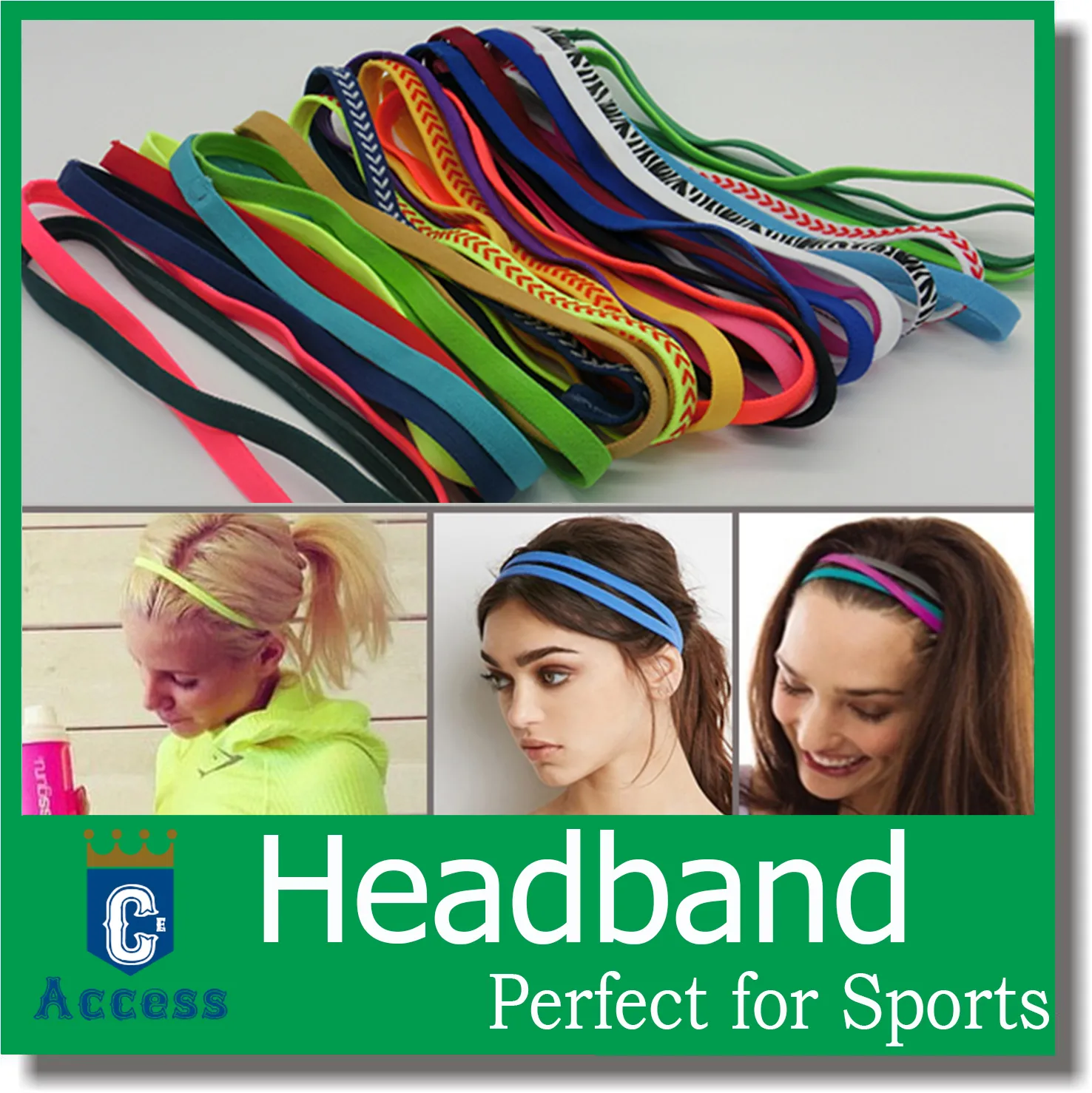 Elastic Sport Headbands Hairband Soccer Tennis Headband From