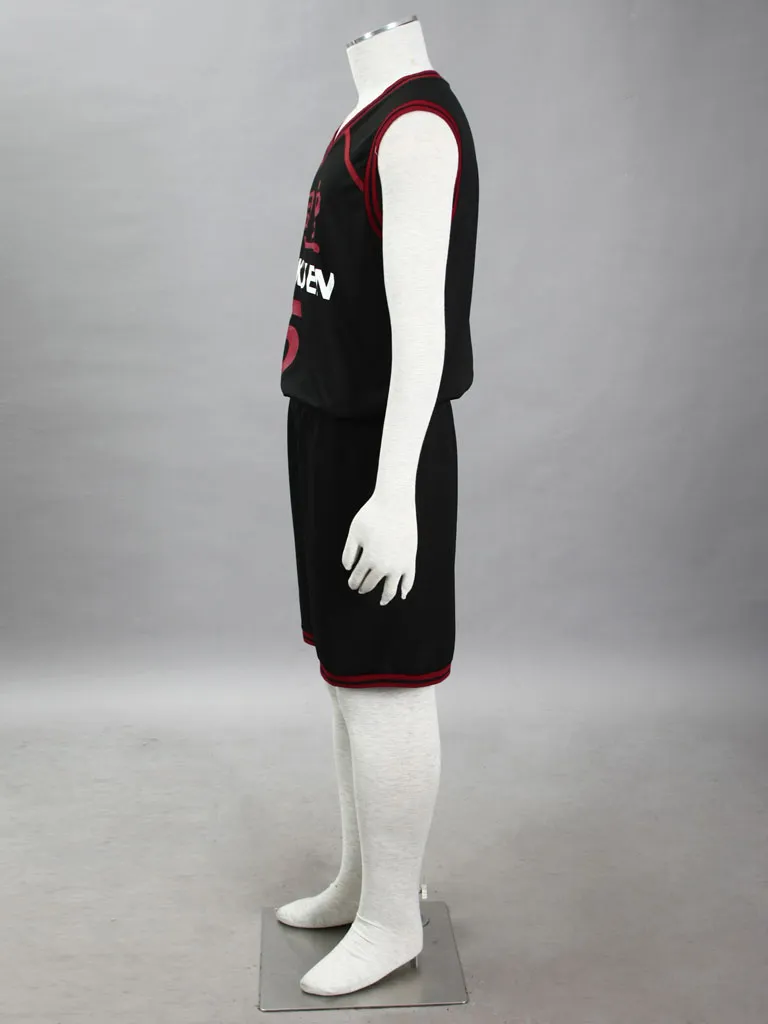 Högkvalitativ Basketball Jersey Cosplay Kuroko Nej Basuke Daiki Aomine No.5 Cosplay Kostym Sportkläder Topp + Skjorta Svart