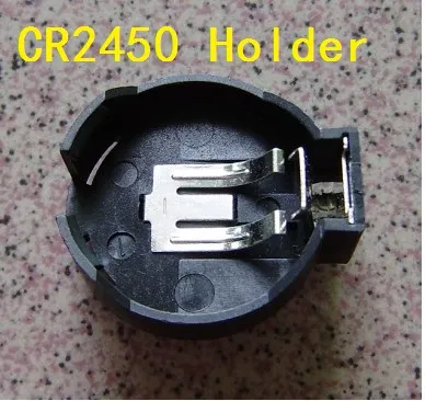 300 pièces CR2450 3 v bouton pile support/prise/clips avec broches (type de montage à travers le trou)