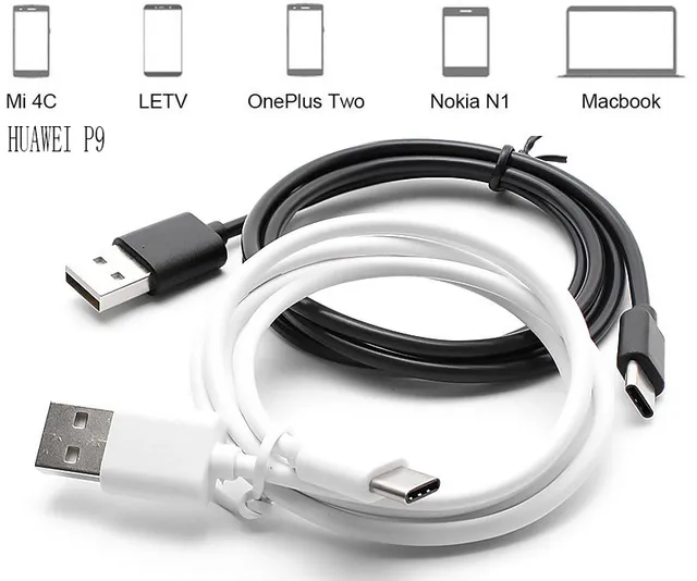 Neues USB-Typ-C-USB-C-Kabel USB-Datensynchronisierungs-Ladekabel für Nexus 5X Nexus 6P für OnePlus 2 ZUK Z1 Xiaomi 4C MX5 Pro 100 Stück