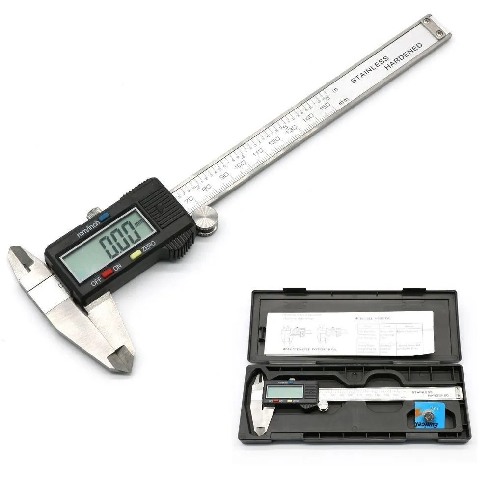 Digital Micrometer New 6 inch 150mm stainless steel Digital Caliper Vernier Gauge Micrometer Paquimetro Electronic Measuring Tool Promotion