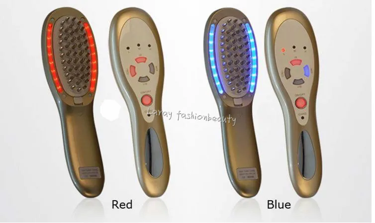 Portable 3 in1 Laser LED Terapia della luce Micro corrente Stimolazione Ricrescita dei capelli Massaggiatore Pettine la crescita Rimuovi i capelli di riparazione della forfora