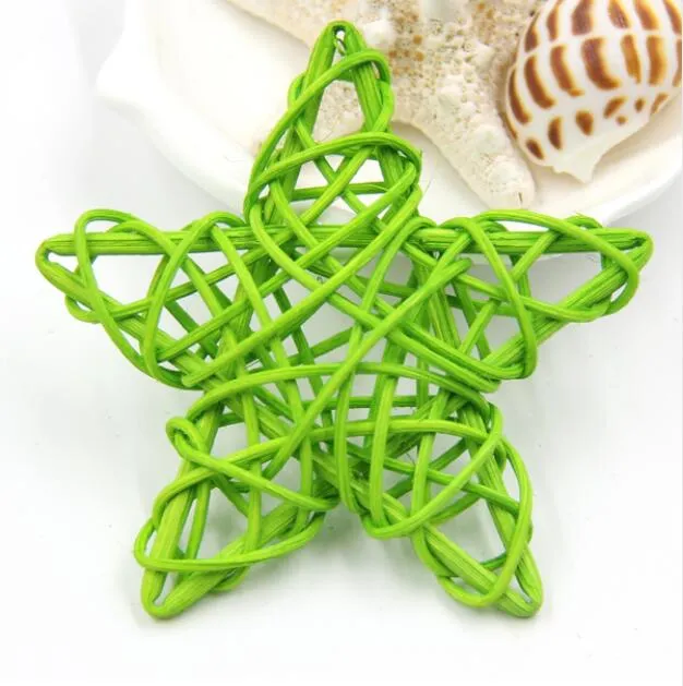 6cm Lovely Rattan Star Sepak Takraw Christmas / BirthdayHome Bröllopsfestdekorationer DIY Ornaments Rattan Ball Barnleksaker G912