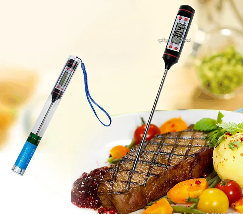 Thermomètre à viande Cuisine Cuisson numérique Sonde alimentaire Électronique BBQ Outil de détection de température domestique avec emballage de vente au détail