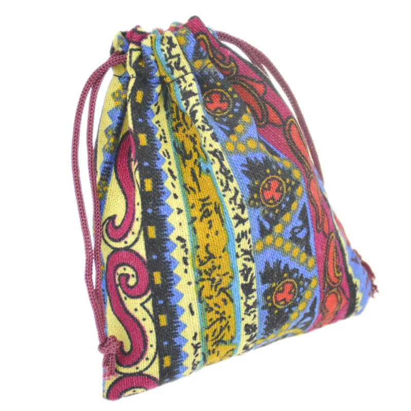 JLB шнурок ювелирные изделия сумки мешок Рождество свадьба Египет и Индия таинственный стиль красочные хлопок подарок пакет мешок 9.5x11.5 см