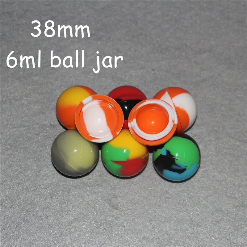 Hot ball shape silicone jars dab wax container holder 100% FDA Approved Non-stick silicone container for 