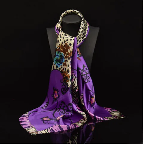 Zijden Sjaal Dames Sjaal Hijab Ontwerp Print Midden Vierkant Zijde Mode 2016 Vrouwelijke Bandana Wrap Lady Gift merk sjaals femal311z