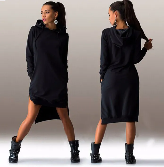 knee length dresses for ladies Grey Hooded Sport Suit main image 0