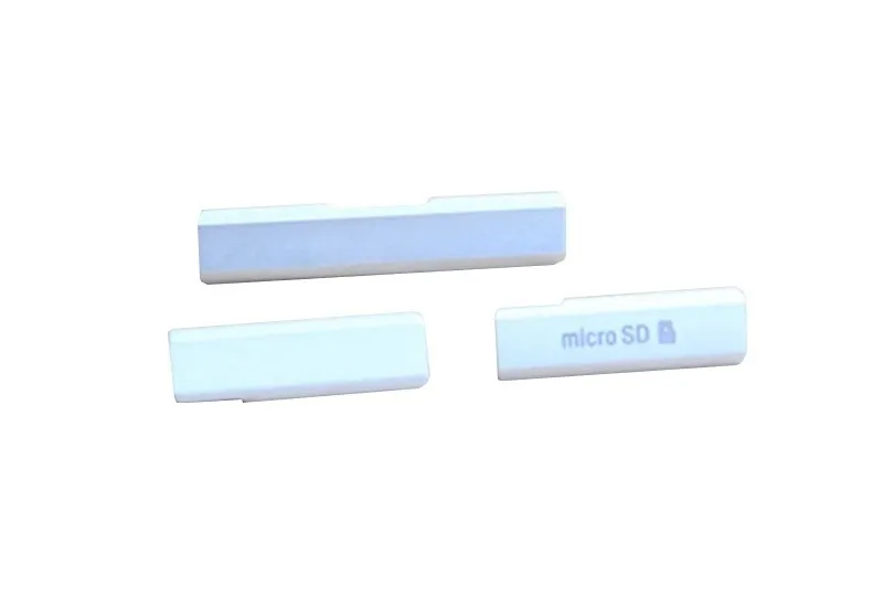 USB-Ladegerät Ladeport-Staubplug + Micro SD + SIM-Karten-Port-Slot-Abdeckung für Sony Z1 Z2 Z3 L39H C6903 schwarz weiß lila