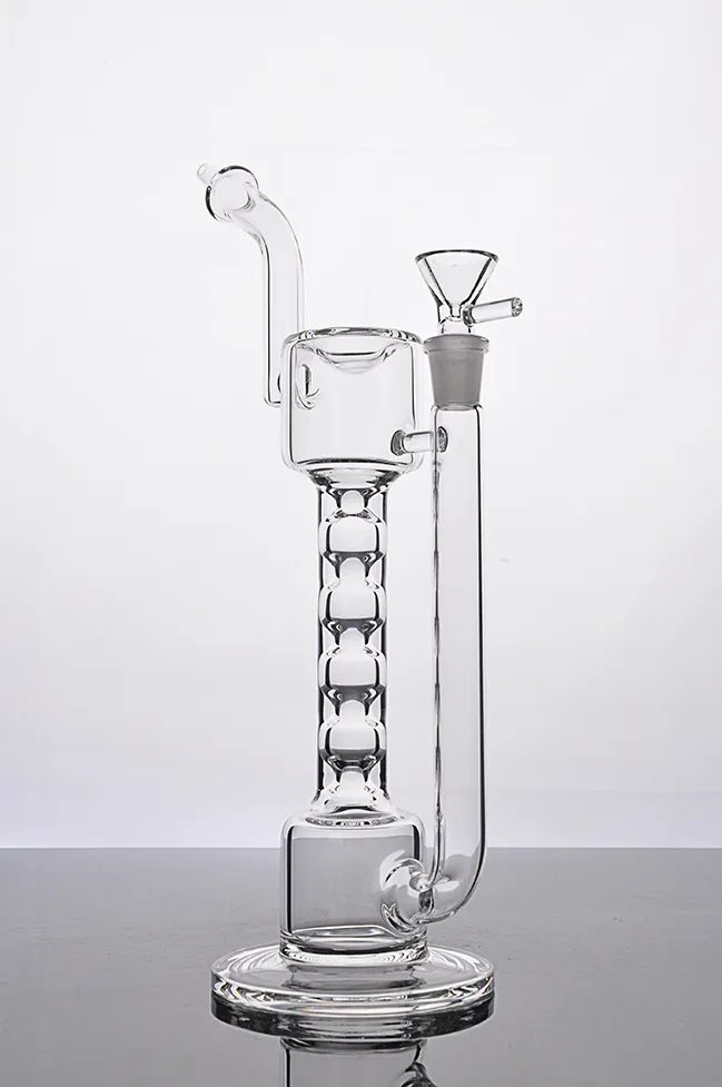 Multi-niveau Clair Nouvelle Arrivée conduites d'eau en verre minces dab rigs bongs en verre avec cage à oiseaux perc plates-formes pétrolières