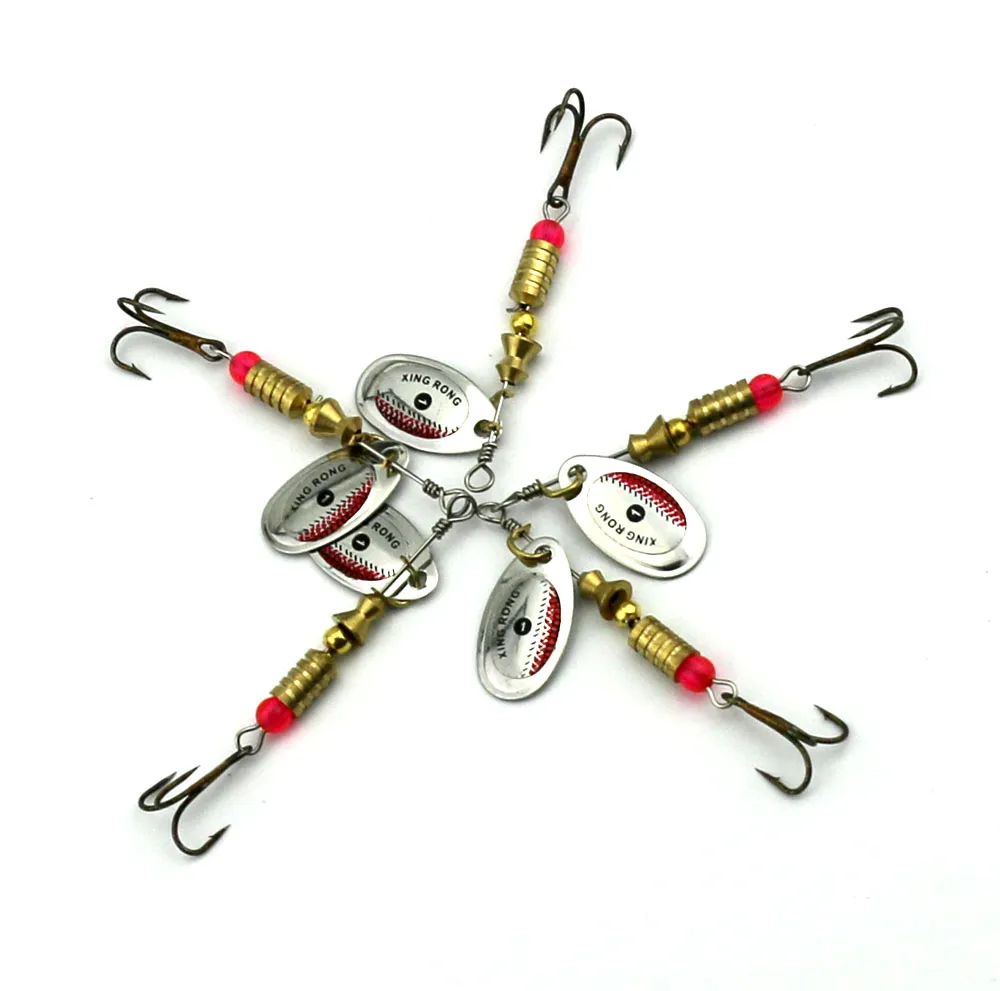 Atacado 6.3cm 3.6g spinner isca isca de pesca colheres de água doce águas rasas baixo walleye peixes minnow lantejoulas iscas duras