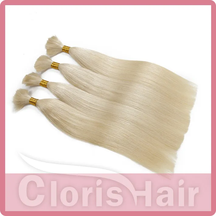 Bästa kvalitet blonde peruanska raka bulk i buntar blekt blondin 613 Verkliga mänskliga hårförlängningar för flätning Ingen väftknappsjusterad