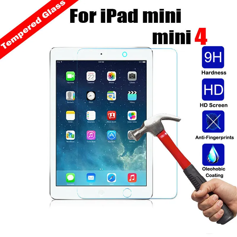 9H gehard glas voor iPad 2 3 4 schermbeschermer voor iPad Mini 2 3 4 HD-explosieveilige ultra dunne beschermende film