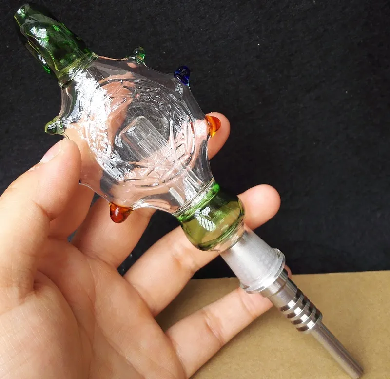 Kit di ciondoli Perc Nectar Collector con chiodo in titanio da 14 mm Bong in vetro indossabile piattaforma petrolifera Raffreddato ad acqua e antigoccia Alta qualità