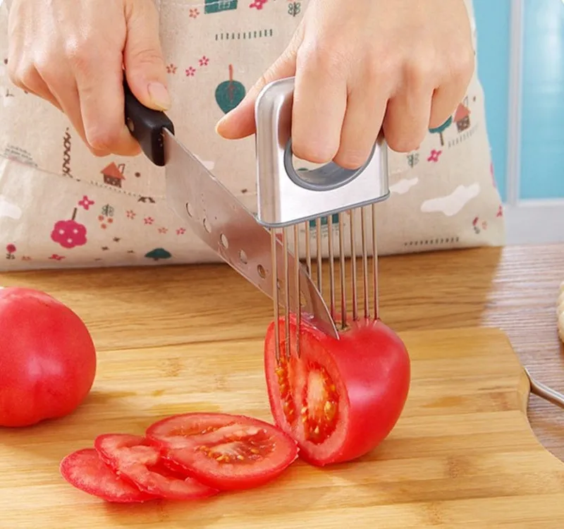 Gadgets de cozinha Ferramentas de cebola de cebola de cebola de a￧o inoxid￡vel