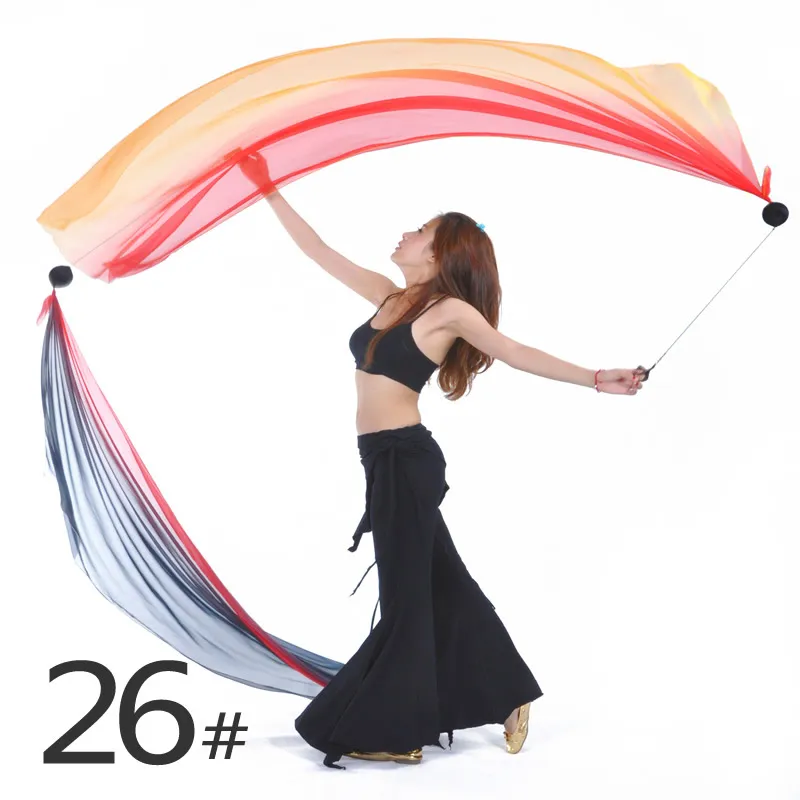 2x Velo para Danza Del Vientre, de Lanzamiento Poi, Accesorios de Baile de  Cadena Duraderos Yuyangstore bola de poi de velo de danza del vientre