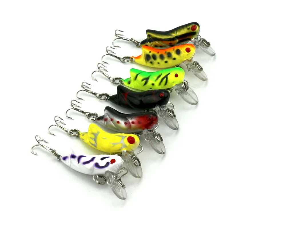 Insect Fishing Lure Crankbait Bass Bait 4.5CM 4.1G Grasshopper Artificial Plastic Floating Fishing Tackle