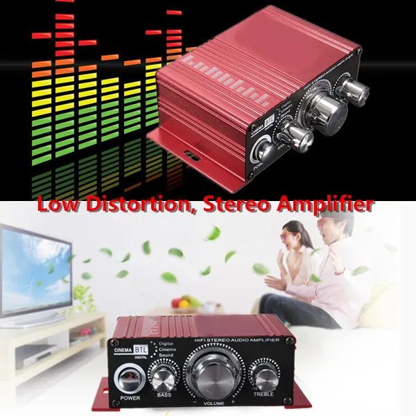 Mini 2CH Hi-Fi Stereo MA-150 12v 2A Amplifier Booster DVD MP3 Speaker for Car Motorcycle Boat home top quality price New