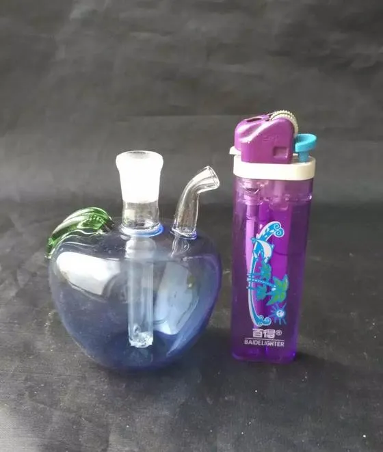 Jarro de maçã colorido pequeno - tubo de fumar hookah de vidro Gongos de vidro - tubo de fumar cachimbo de água de vidro bongos de vidro - vaporizador vaporizador