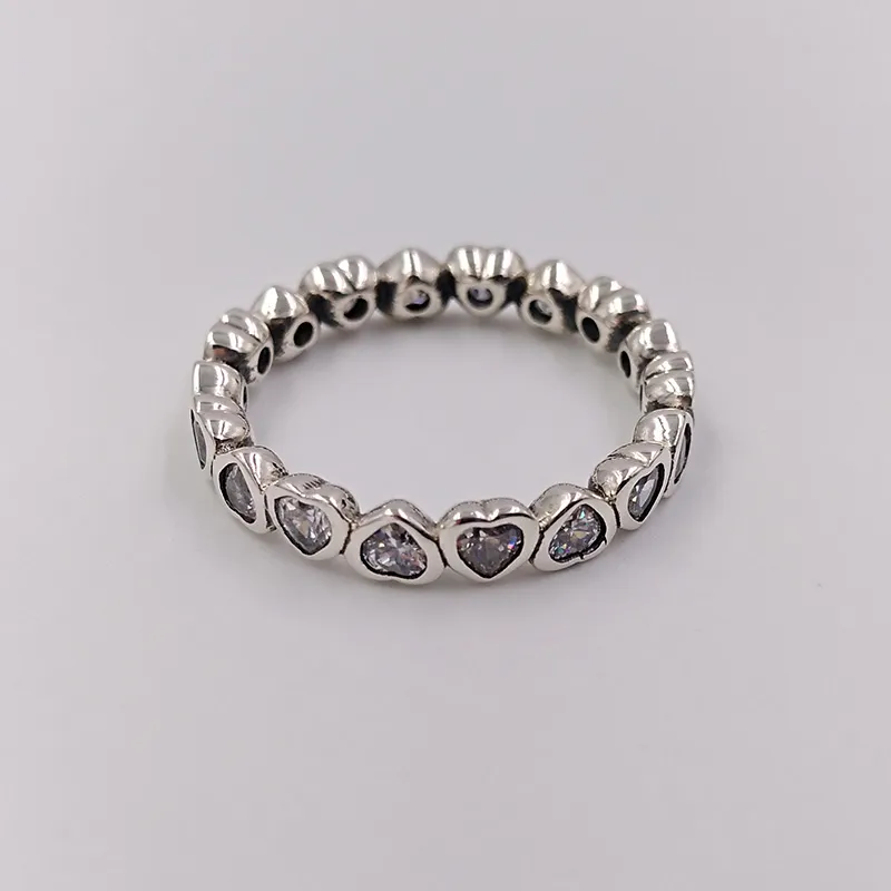 Ringar för evigt mer tydlig CZ -band autentisk 925 sterling silver passar europeisk pandora stil smycken andy juvel 190897cz