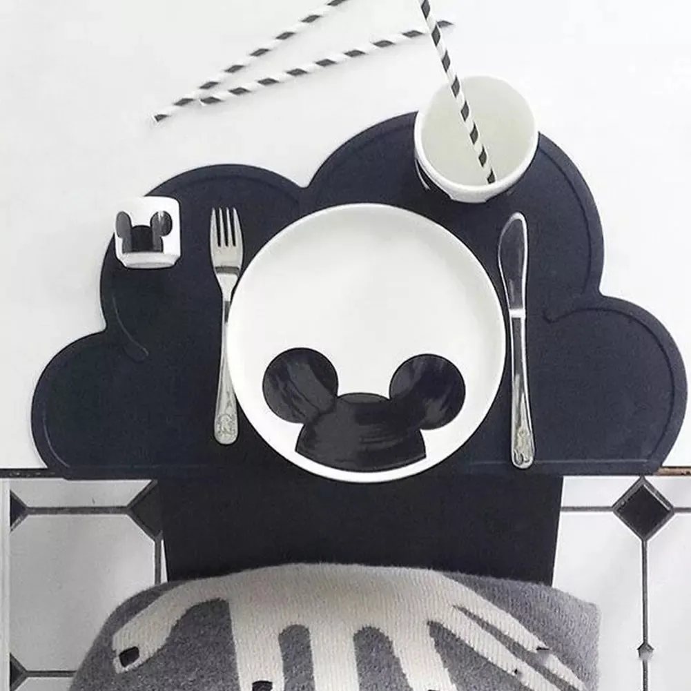 Новейший For Baby Посуда Mat Кухня РДЦ 47.5cm * 27см Utensil Маты тепло Силиконового Облако устойчивого Дело фасонной Placemat